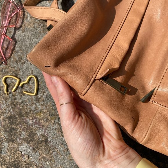 Aspen Tan Leather Convertible Leather Backpack main image 5